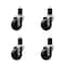 Service Caster 3.5'' Hard Rubber Wheel Swivel 1-3/4'' Expanding Stem Caster, 4PK SCC-EX20S3514-HRS-134-4 - alternate 1